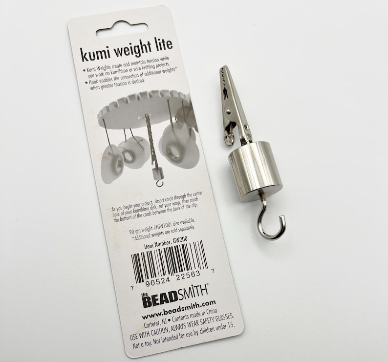 Kumihimo Starter Kit: Mini Foam Disk, Bobbins, Weight, Needle, Bead Mats image 3