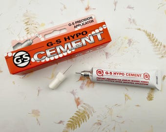 G-S Hypo Cement, Precision Applicator, Dries Clear, 9ml Tube