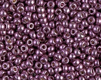 Miyuki Size 8, Color 4220, Dura-coat Galvanized, Eggplant, Size 8 Round, Miyuki Seed Beads, 3 Inch Tubes, 14 Grams