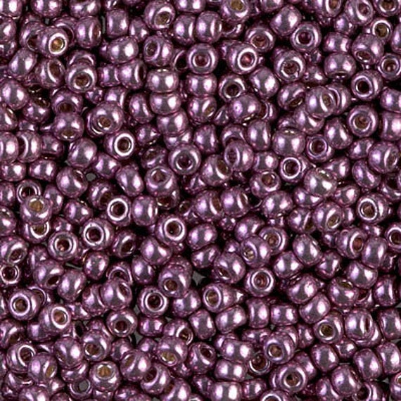 Miyuki Size 8, Color 4220, Dura-coat Galvanized, Eggplant, Size 8 Round, Miyuki Seed Beads, 3 Inch Tubes, 14 Grams