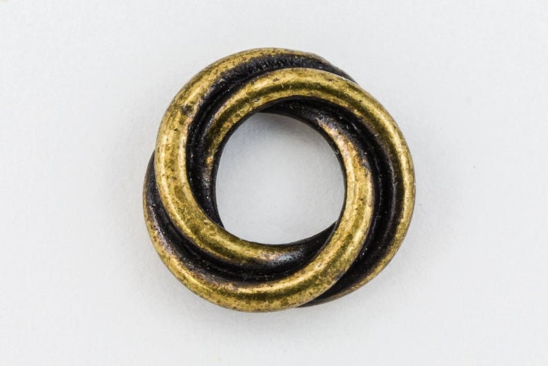 Antique Brass 8mm Twisted Spacer TierraCast Spacer Beads Oxidized Brass
