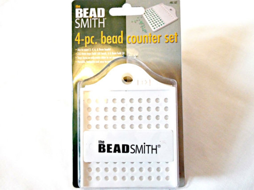 Bead Counting Set, Set of Four Bead Counting Trays With Sliding