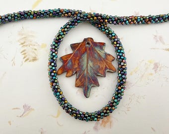 XAZ Raku Leaf Pendant, Matte Maple Leaf, 58mm