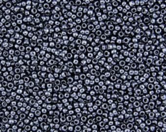 TOHO Takumi LH Size 11 Hematite Seed Beads, Size 11/o Seed Beads, Toho Metallic Round Seed Beads, Color 81, 3 Inch Tubed, Larger Hole