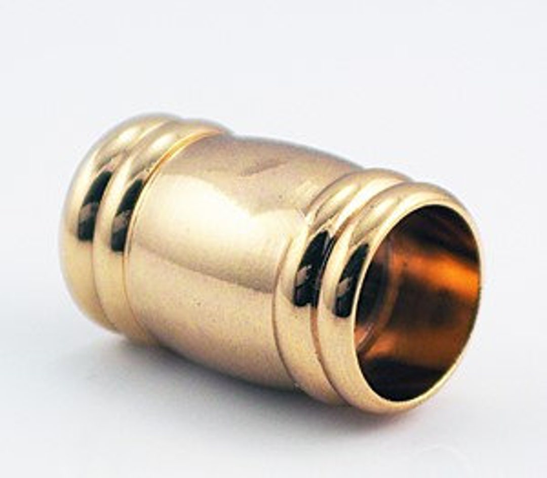 10mm 18KT Gold Plated End Cap Clasp 10mm Gold Etsy