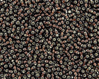 TOHO Silver Lined Root Beer, Size 8 Round Seed Beads, Color 2205, 2.5 Inch Tube, 8 to 9 Grams
