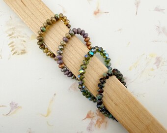 5x3mm Czech Glass Faceted Rondelles, 30 Beads