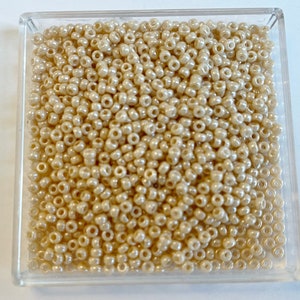 Miyuki Size 11 Light Carmel Ceylon Seed Beads, Miyuki Glass Rocailles Seed Beads, 3 Inch Tubed, Autumn&#39;s Luster Opaque Seed Bead