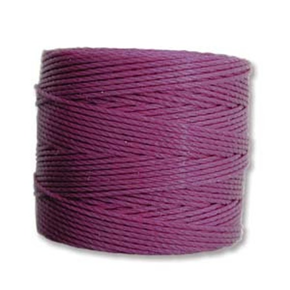 Plum Tex 210 S Lon Beading Cord, 77 yard spool C Lon Beading Cord, Nylon Beading Cord