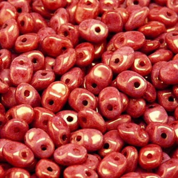 Matubo Ruby Luster SuperUno Beads, 2.5x5mm SuperUno Beads, 22 Grams, Tubed