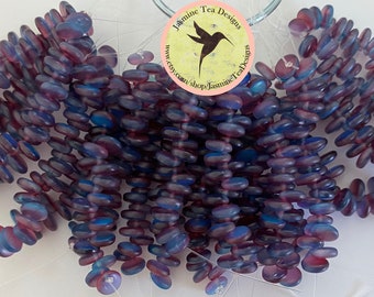 Matte Rainbow Celestial Lentil Beads: 6mm Top Drilled, 25 Pieces
