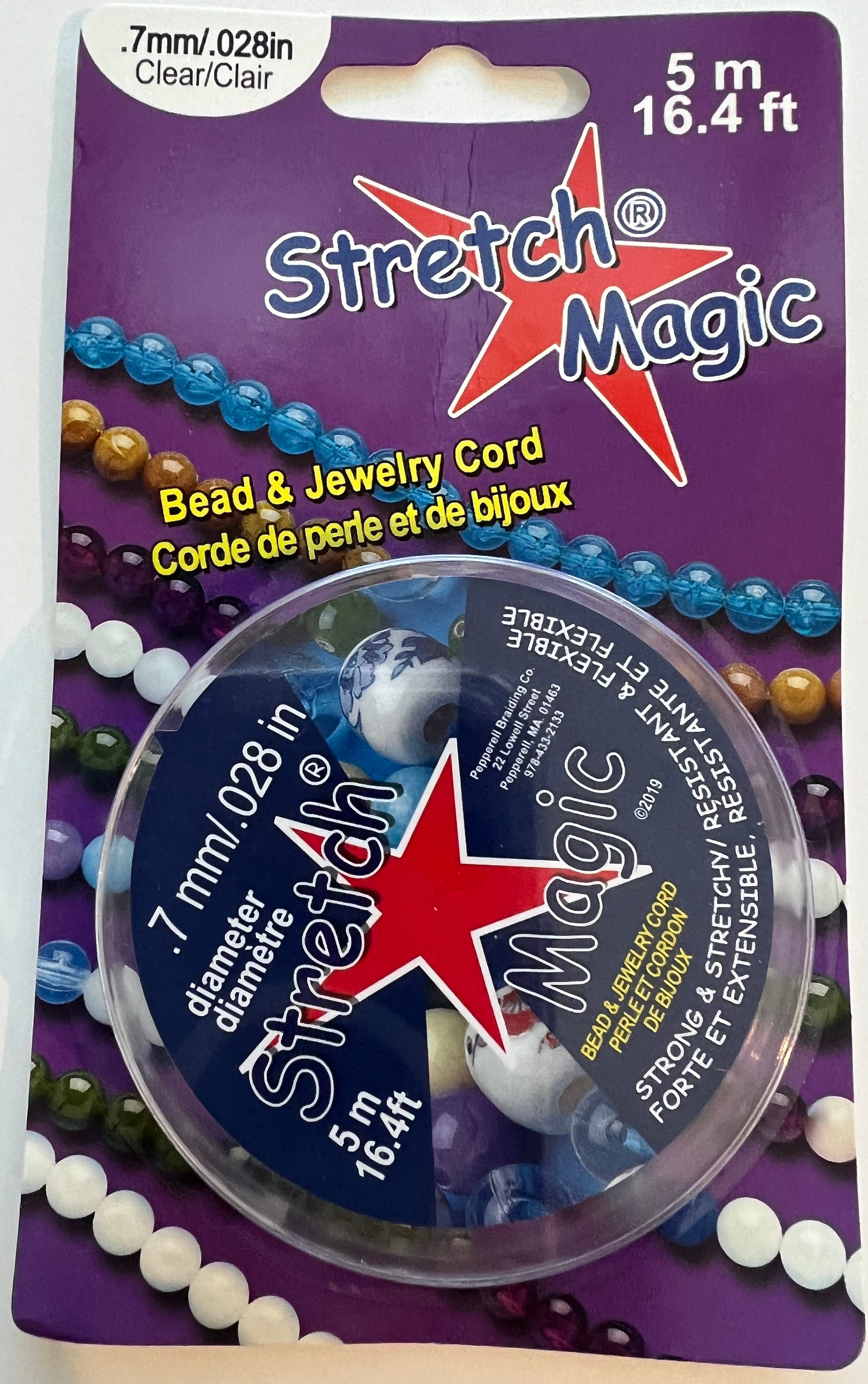 Stretch Magic, Clear, .7mm (5m/16 ft)