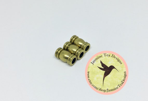 6mm Brass Magnetic Clasps, 6mm Opening And 18mm Long, Strong Magnetic Clasps, Clasps For Kumihimo Braids, Glue In Clasps