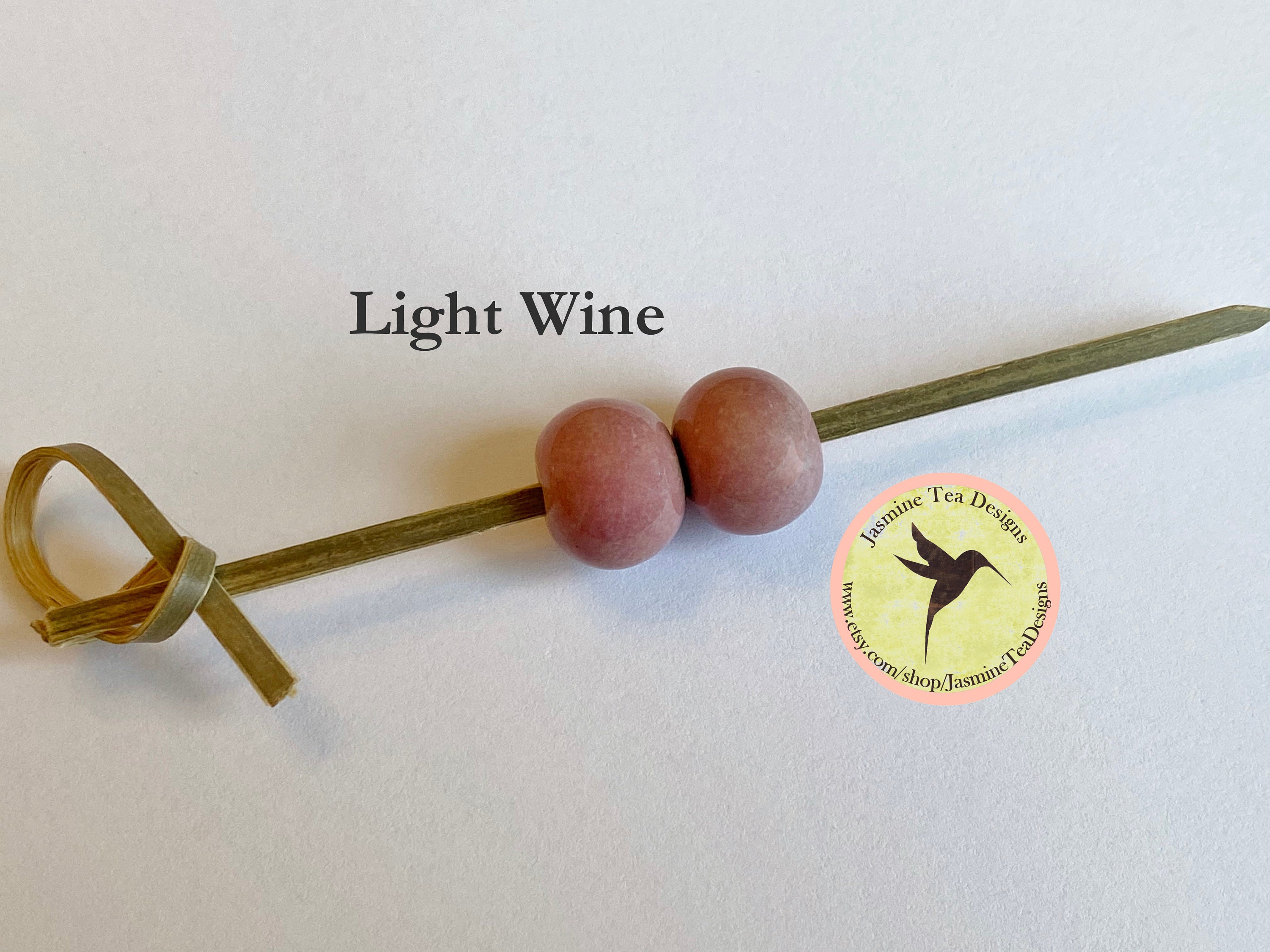 Spacer Beads Light Wine Glazed Round Beads Golem Beads Set Of Two Beads Large Hole Beads For Kumihimo