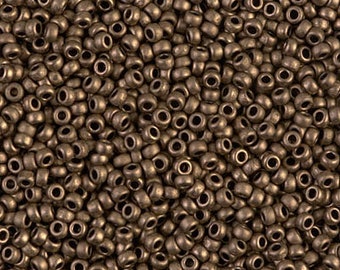 Miyuki Size 11/o Matte Metallic Dark Bronze, 11/o Seed Beads, Miyuki Round Seed Beads, Color 2006, 2 Inch Tubed