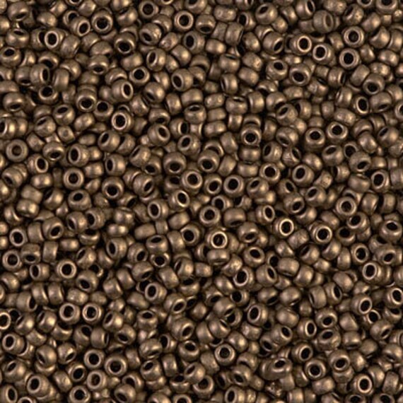 Miyuki Size 11/o Matte Metallic Dark Bronze, 11/o Seed Beads, Miyuki Round Seed Beads, Color 2006, 2 Inch Tubed