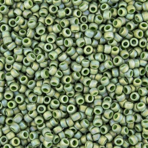 TOHO Size 8 Seed Beads: Rainbow Frosted Clover, 22 Grams