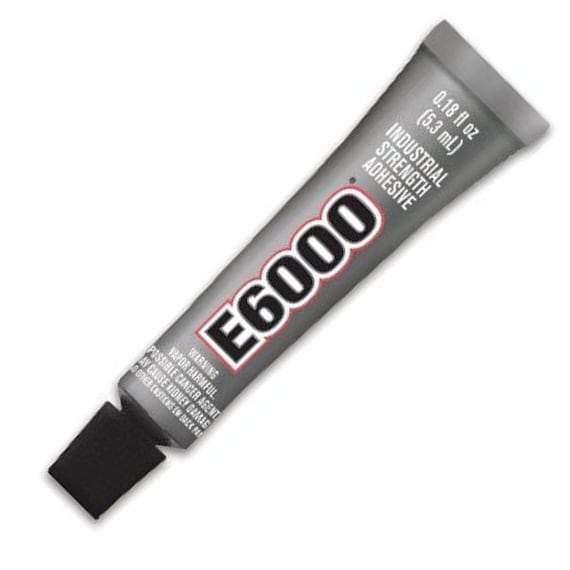 Mini E6000 Industrial Strength Adhesive, .18, Made In The USA, Use Caution And A Well Ventilated Area, Keep Out Of The Reach Of Children