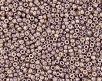 TOHO Size 11 Marbled Opaque Pink/Amethyst Seed Beads, Size 11/o Round, TOHO Color 1203b, Seed Beads In 5.5 Inch Tubes, 25g