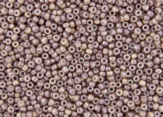 TOHO Size 11 Marbled Opaque Pink/Amethyst Seed Beads, Size 11/o Round, TOHO Color 1203b, Seed Beads In 5.5 Inch Tubes, 25g