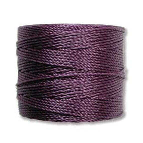 Purple, Medium Purple Tex 210 S Lon Beading Cord, 77 yard spool C Lon Beading Cord, Nylon Beading Cord