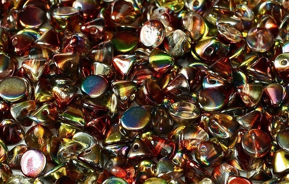 4mm Button Beads, Crystal Magic Apple, 100 Pieces