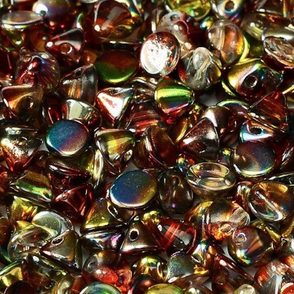 4mm Button Beads, Crystal Magic Apple, 100 Pieces