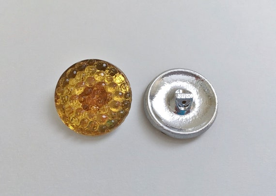 27mm Honey Comb Design Button, Shank Button, Czech Glass Button