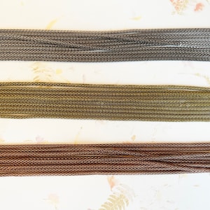 Gorgeous Open Link Mesh Chain, Light and Flexible, 3mm Mesh Chain, 46 to 48 Inches Continual Length