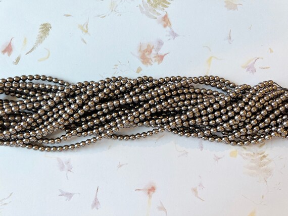 Cocoa Shiny 4mm Glass Pearls, 120 Pearls Per Strand, Used In Under The Boardwalk