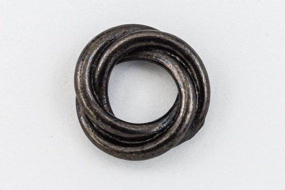 Black 8mm Twisted Spacer, TierraCast Spacer Beads, Black Plated Pewter