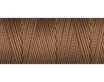 Chestnut Tex 135 C Lon Beading Cord, 50 yard spool C Lon Fine Weight Beading Cord, Nylon Beading Cord
