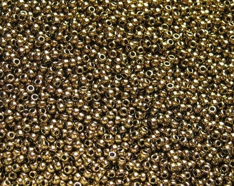 TOHO Antique Bronze 11/o Seed Beads, Size 11 Toho Round Seed Beads, Color 223, 3 Inch Tubed