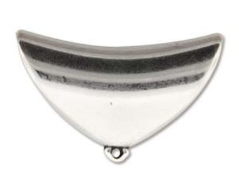 Antique Silver Bail With One Loop, Large Bail Component Measures 23X37MM With Inside Diameter 10MM, Great For Large Fiber Or Beaded Braids