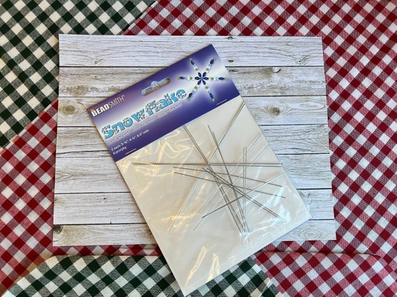 Snowflake Ornament Assortment Pack, Wire Form, 2 Each Of 3 Sizes Listed Below, Great Gift Giving Idea and Use Up Your Bead Stash Too