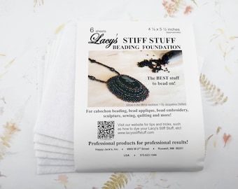 Lacy's Stiff Stuff, White, Beading Foundation