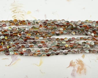 Luster Pink Crystal, Pinch Bead, Specialty Beads  (5x3mm, 50/Strand)