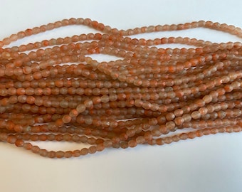 4mm Fire Polish Beads, Hurricane Glass Fire Polish Beads, Badlands, Faceted 4mm Fire Polish Beads, Matte Finish, 50 Beads Per Strand