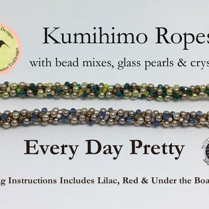 PDF Kumhimo Pattern, Every Day Pretty Beaded Kumihimo Necklace Loading Instructions, Kumihimo Textured Ropes, Instant Download