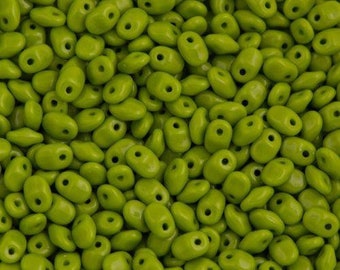 Matubo, SuperUno Opaque Olive Beads, 2.5x5mm SuperUno Beads, 17 Grams, 3 Inch Tube