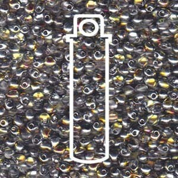 3.4mm Miyuki Drop Beads, 3.4mm Transparent Crystal Marea, 25g tubes