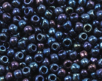 TOHO Size 6/o Round Seed Beads, Color Number 82c, Metallic Nebula, 8 to 9 grams per 2.5 Inch Tube