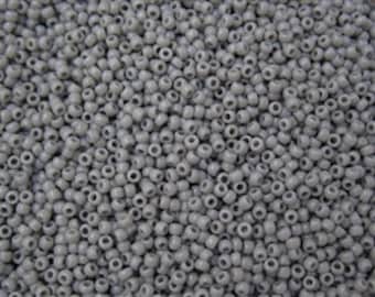 TOHO Opaque Grey Size 11/o Seed Beads, Toho Round Seed Beads, Color 53, 3 Inch Tubed