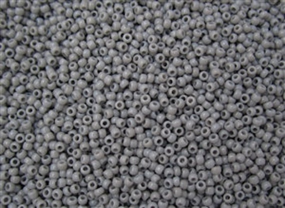 TOHO Opaque Grey Size 11/o Seed Beads, Toho Round Seed Beads, Color 53, 3 Inch Tubed