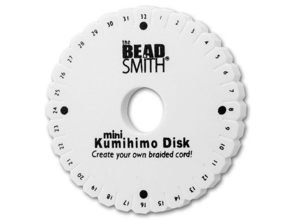 Kumihimo Mini Disk, 10mm Kumihimo Disk, 32 Slot Round Kumihimo Disk, 4.25 inches Round, 35mm Hole, Provides Excellent Bobbin Tension