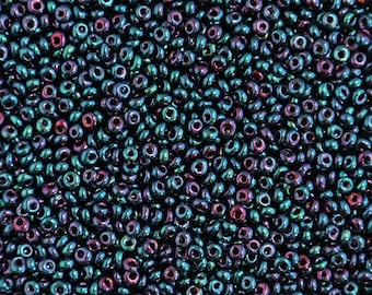 TOHO 3mm Higher Metallic Dragonfly Magatama Beads, Toho Color 505c, 2.5 Inch Tube, 8 to 9 Grams