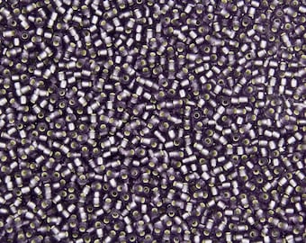 TOHO Size 11 Tanzanite, Silver Lined, Frosted Size 11/o Seed Beads, Toho Round Seed Beads, Color 39F, 3 Inch Tubed