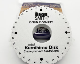 Double-Density Mini Kumihimo Disk, 20mm Thick Kumihimo Disk, 32 Slot Round Kumihimo Disk, 4.25 inches Round, 35mm Hole, Excellent Tension