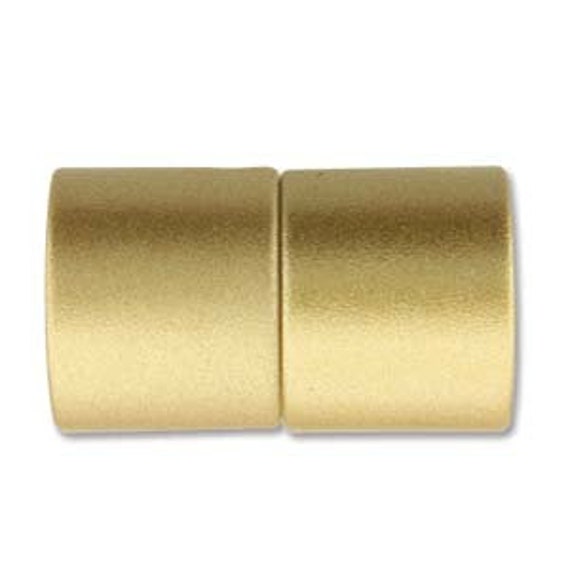 Gold 12mm Magnetic End Cap Clasp, Matte Gold, Acrylic Magnetic Clasp