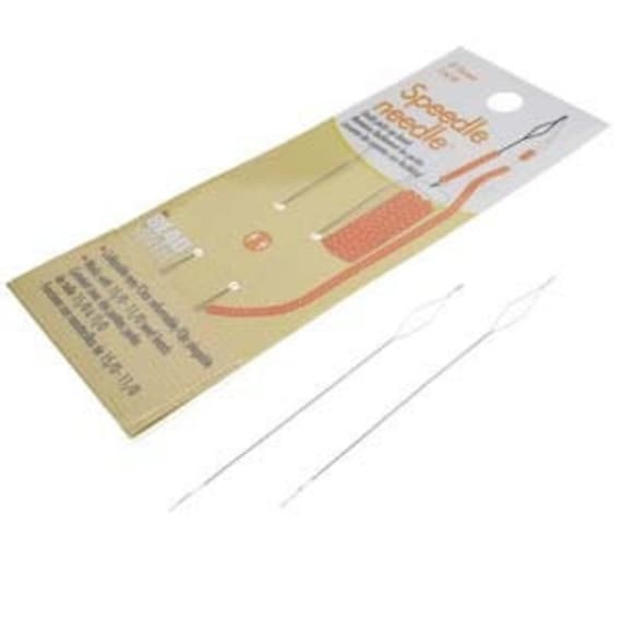 Speedle Needle, Set of Two, Easily Picks Up Bead Right From Their Tube, Collapsible Eye, Use With 15 and 11 Size Seed Beads